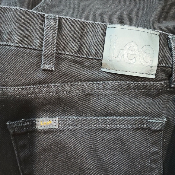 Lee Regular Fit Black Denim Straight Leg Jean Size 42x29 - Picture 10 of 12